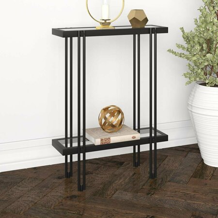 HUDSON & CANAL 22 in. Inez Rectangular Console Table, Blackened Bronze AT1705